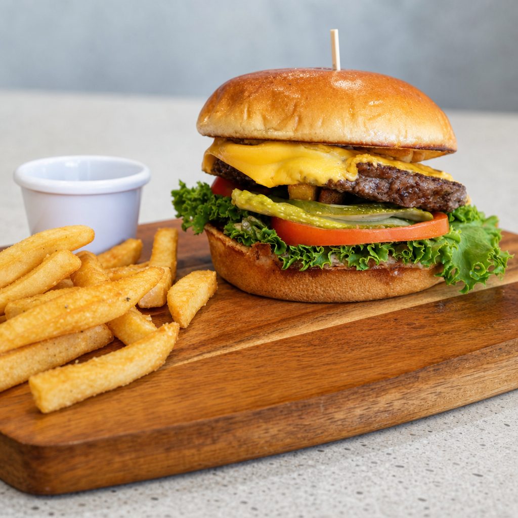 Bleu & Date Burger.